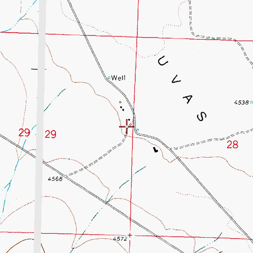 Topographic Map of 10019 Water Well, NM