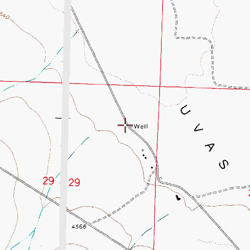 Topographic Map of 10466 Water Well, NM