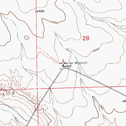 Topographic Map of 01266 Water Well, NM
