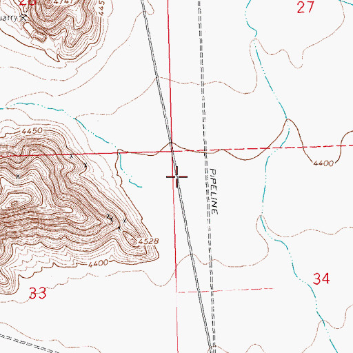 Topographic Map of M-2279 Water Well, NM
