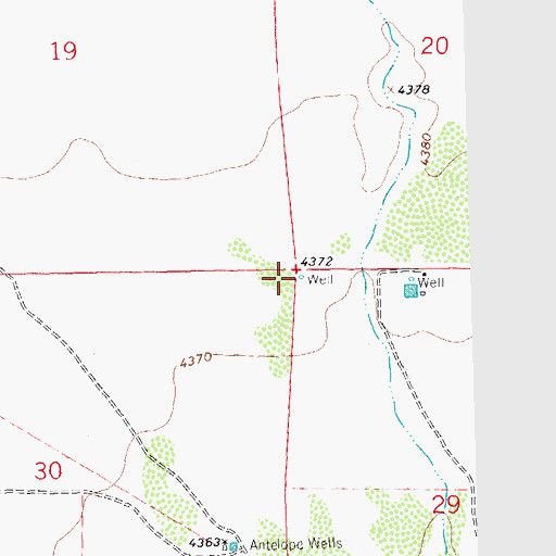 Topographic Map of 00626 Water Well, NM