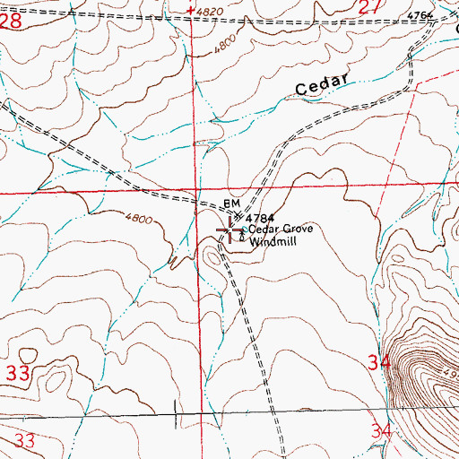 Topographic Map of 01484 Water Well, NM