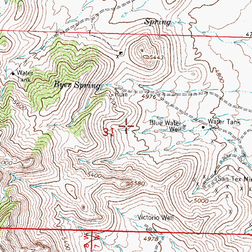 Topographic Map of 00652 Water Well, NM