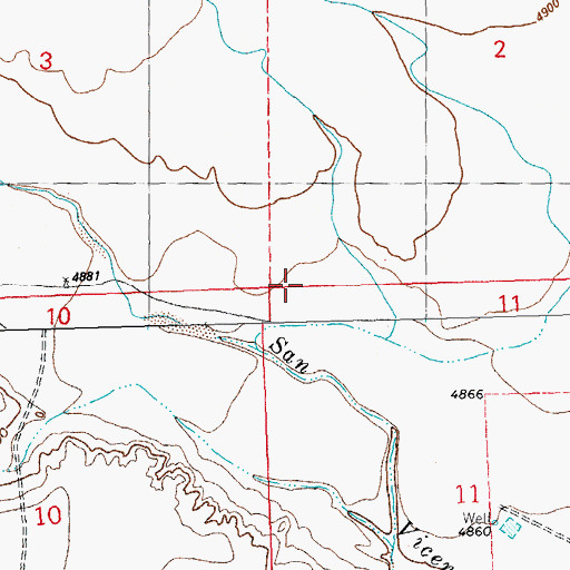 Topographic Map of 01311 Water Well, NM