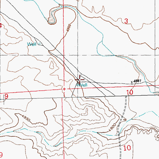 Topographic Map of 01312 Water Well, NM
