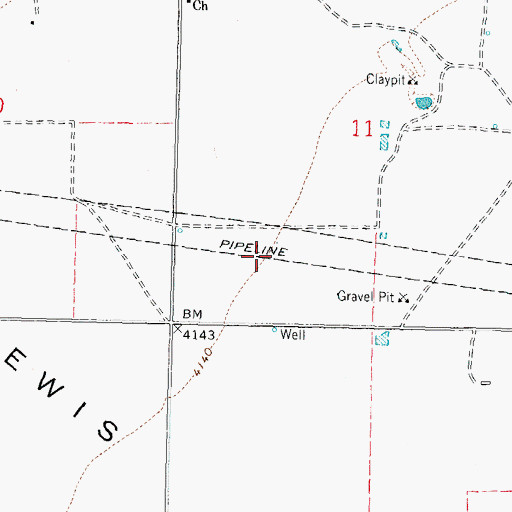 Topographic Map of 00308 Water Well, NM