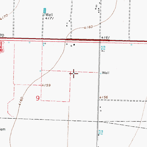 Topographic Map of 10113 Water Well, NM