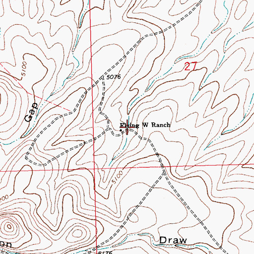 Topographic Map of 01637 Water Well, NM