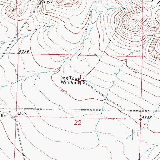 Topographic Map of 01587 Water Well, NM