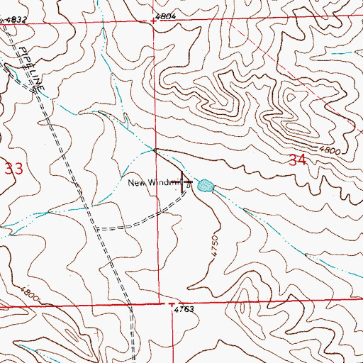 Topographic Map of 01261 Water Well, NM