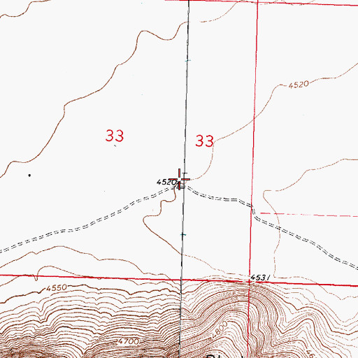 Topographic Map of 01240 Water Well, NM