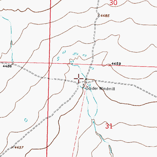Topographic Map of 01229 Water Well, NM