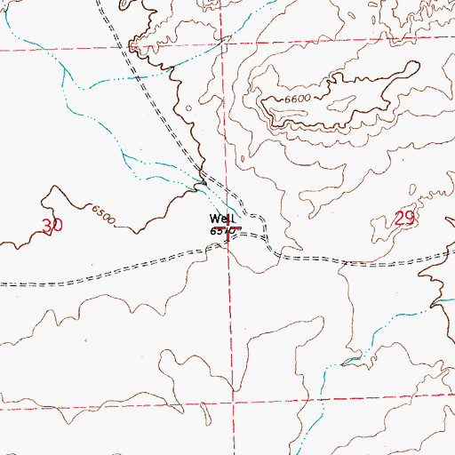 Topographic Map of Pitt Number 7 Water Well, NM