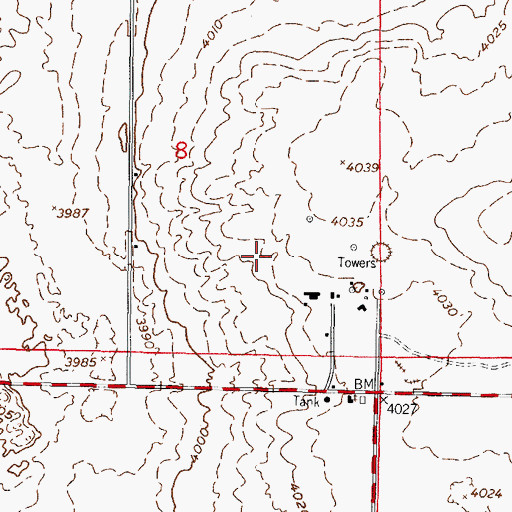 Topographic Map of Gregg Water Well, NM