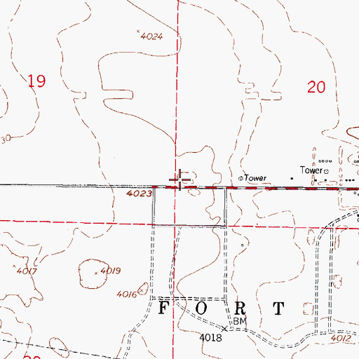 Topographic Map of East Water Well, NM