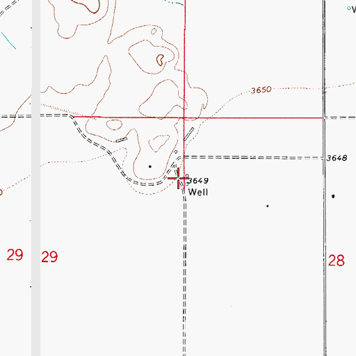 Topographic Map of 10074 Water Well, NM