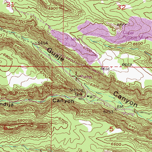 Topographic Map of Guaje 5 Water Well, NM