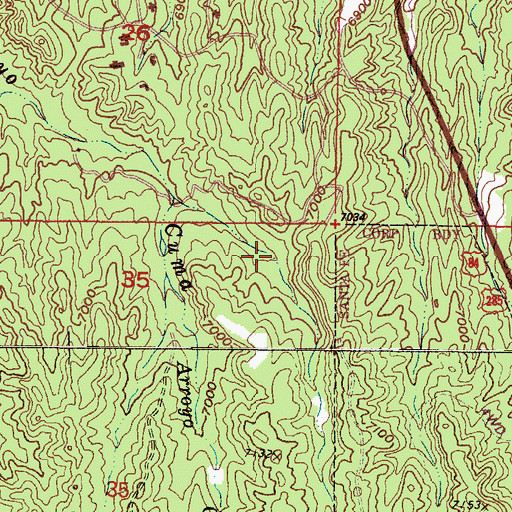 Topographic Map of 10219 Water Well, NM
