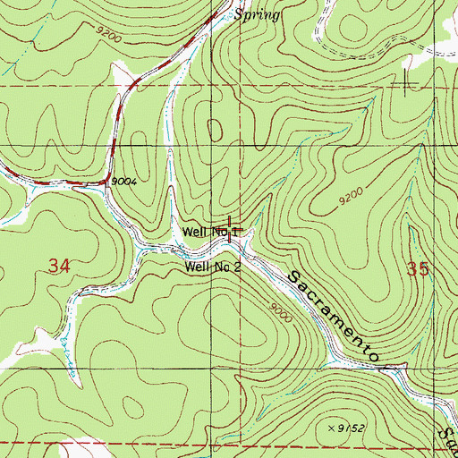 Topographic Map of Well Number One, NM