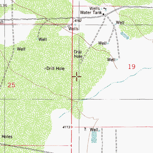 Topographic Map of 10054 Water Well, NM