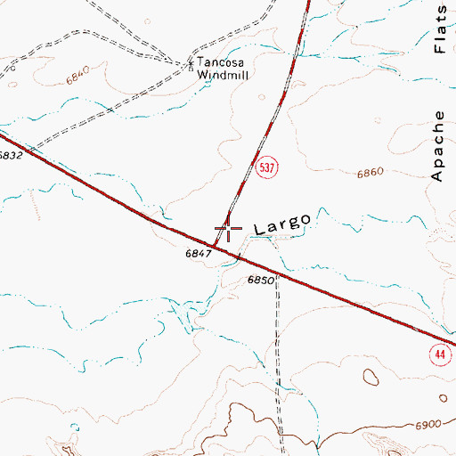 Topographic Map of Tancosa Rest Area Water Well, NM