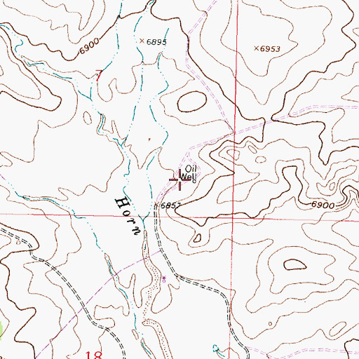 Topographic Map of Pintado 18 Water Well, NM