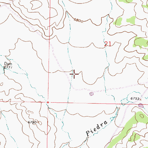 Topographic Map of R Puerco 4 Water Well, NM
