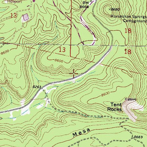 Topographic Map of Hole A Water Well, NM