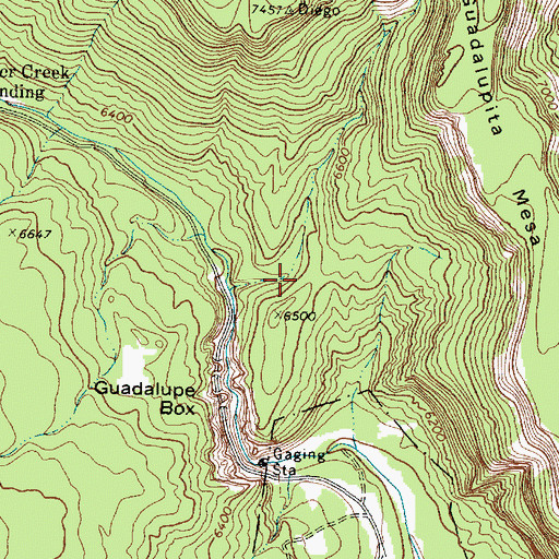 Topographic Map of Guadalupe 3 in Water Well, NM