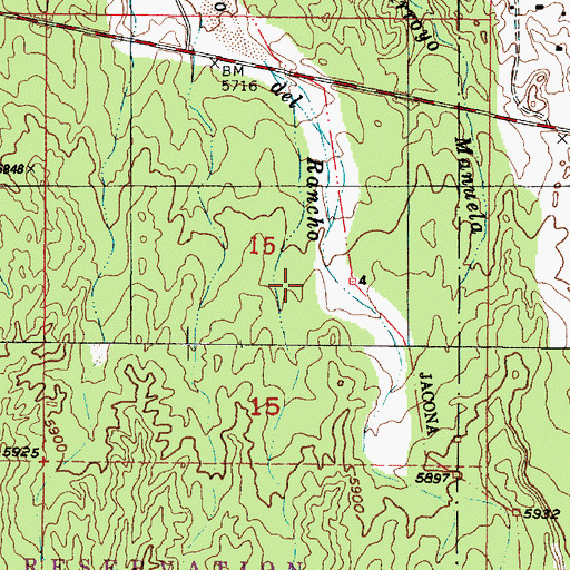 Topographic Map of RWP SI 3 Water Well, NM
