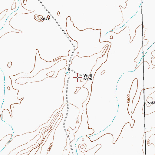Topographic Map of 14T-536 Water Well, NM