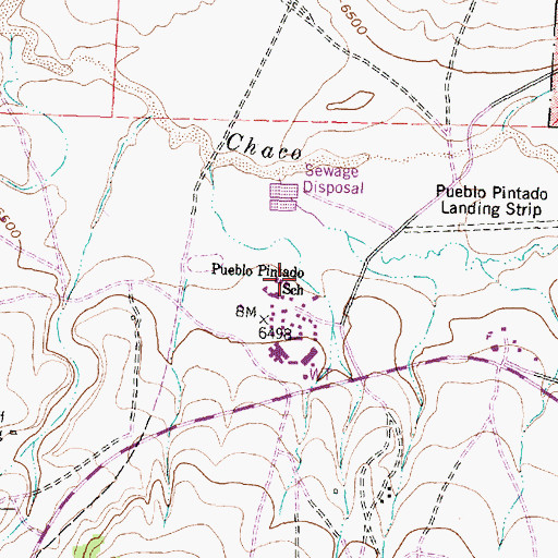 Topographic Map of Pintado PM1 Water Well, NM