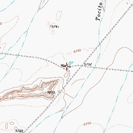 Topographic Map of 14M-16 Water Well, NM