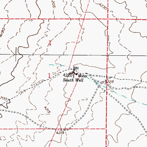 Topographic Map of Mott Water Well, NM