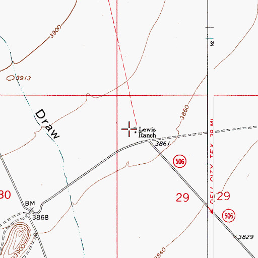 Topographic Map of 10269 Water Well, NM