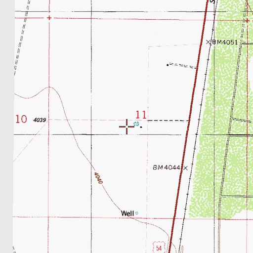 Topographic Map of 10171 Water Well, NM