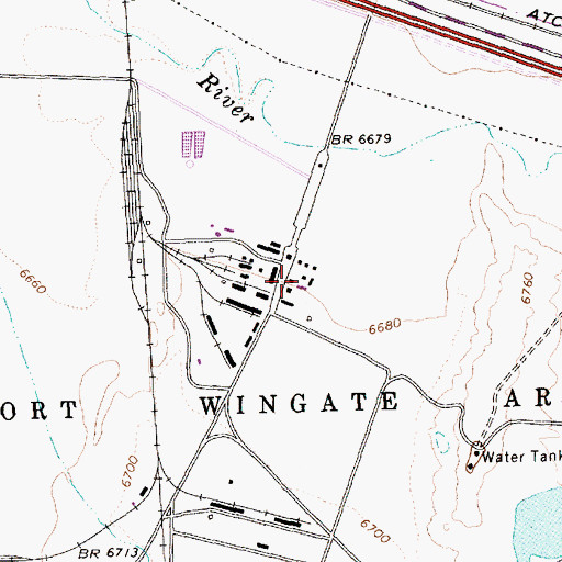 Topographic Map of Fort Wingate 68 Water Well, NM