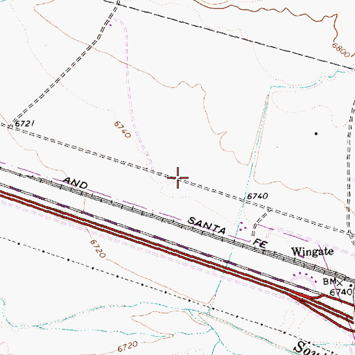 Topographic Map of Wingate 7 Water Well, NM