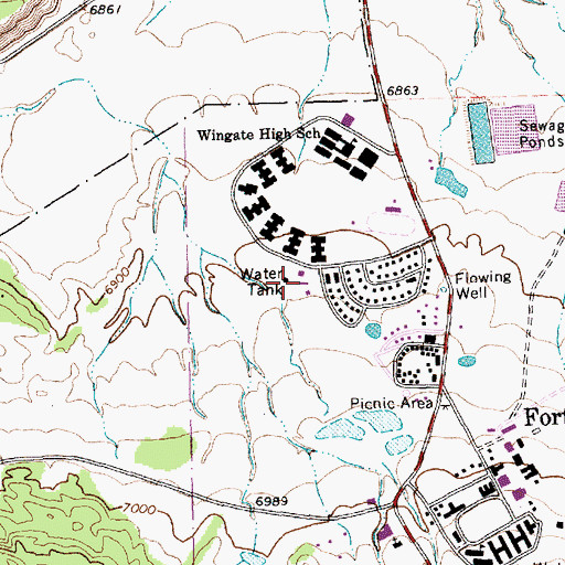 Topographic Map of 10002 Water Well, NM