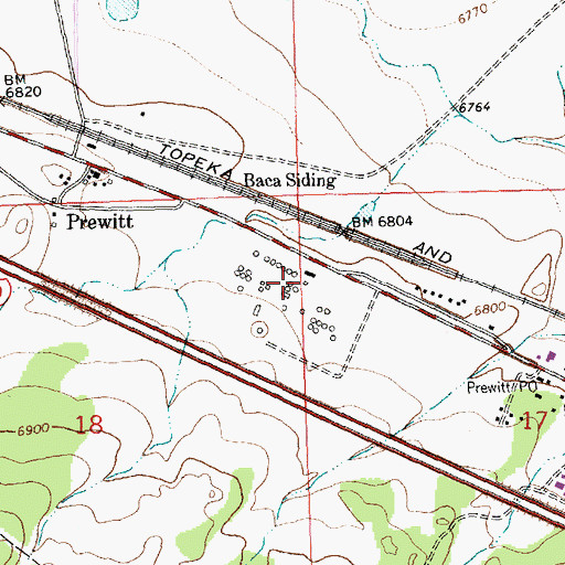 Topographic Map of Baca Number 6 Water Well, NM