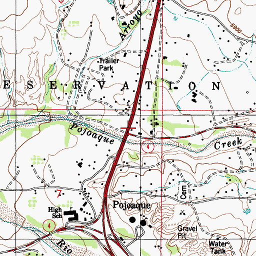 Topographic Map of 10180 Water Well, NM