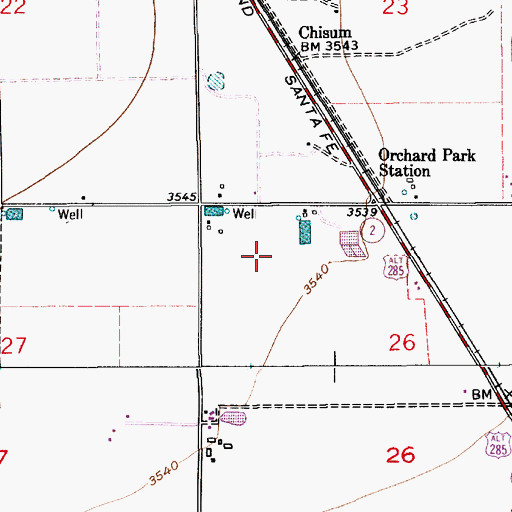 Topographic Map of Ra-7809 Water Well, NM