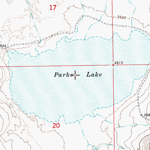 Topographic Map of Parks Lake, AZ