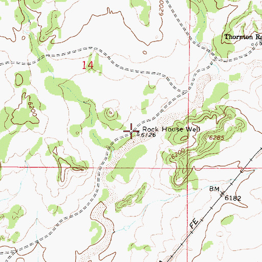 Topographic Map of Rock House Water Well, NM