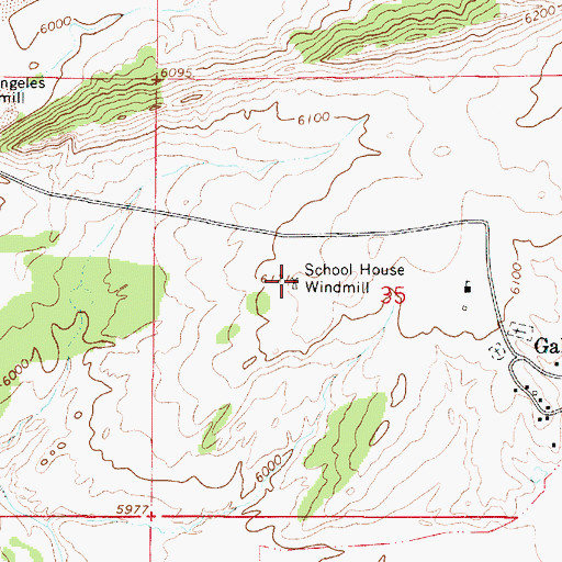 Topographic Map of School House Water Well, NM