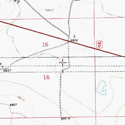 Topographic Map of 10005 Water Well, NM