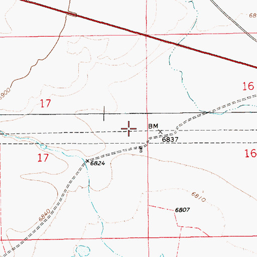 Topographic Map of 10006 Water Well, NM