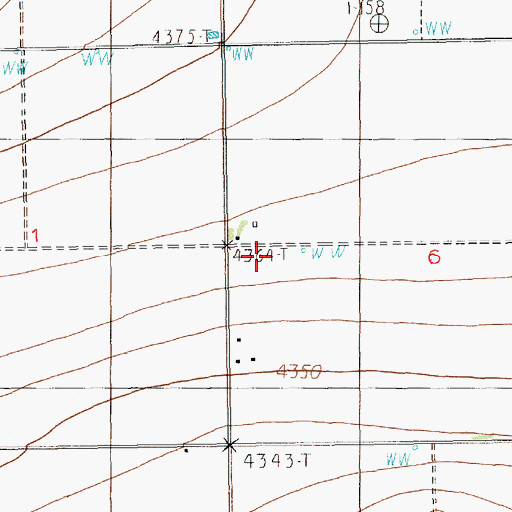 Topographic Map of 11233 Water Well, NM