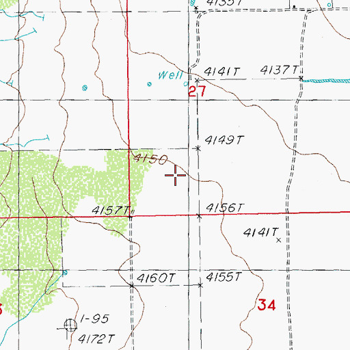 Topographic Map of 09003 Water Well, NM