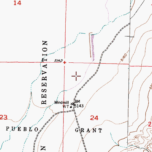 Topographic Map of ECW 13 Water Well, NM